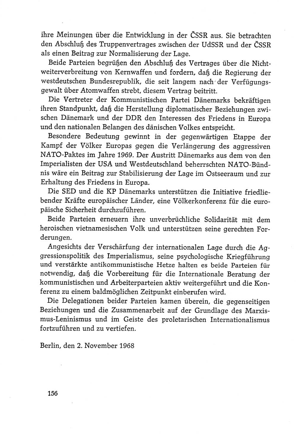 Dokumente der Sozialistischen Einheitspartei Deutschlands (SED) [Deutsche Demokratische Republik (DDR)] 1968-1969, Seite 156 (Dok. SED DDR 1968-1969, S. 156)