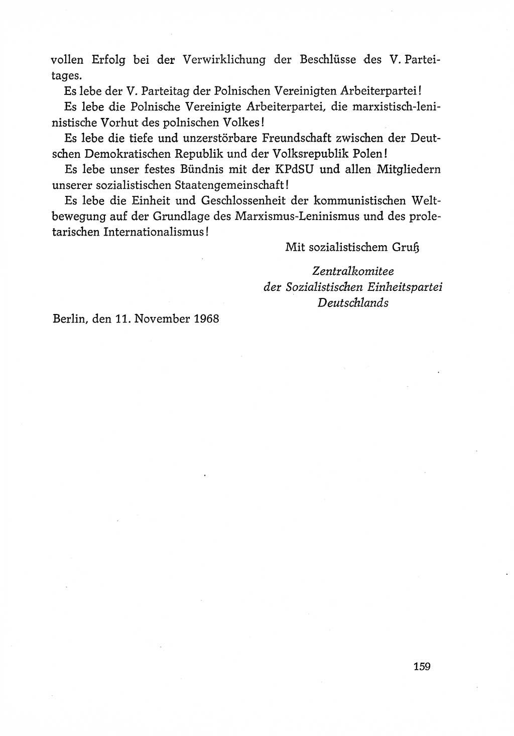 Dokumente der Sozialistischen Einheitspartei Deutschlands (SED) [Deutsche Demokratische Republik (DDR)] 1968-1969, Seite 159 (Dok. SED DDR 1968-1969, S. 159)