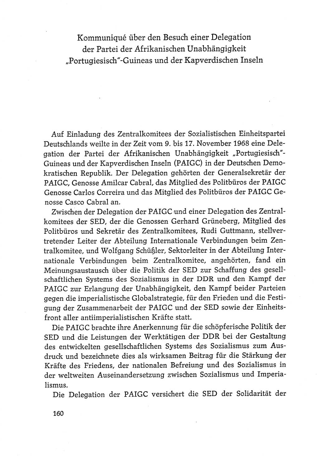 Dokumente der Sozialistischen Einheitspartei Deutschlands (SED) [Deutsche Demokratische Republik (DDR)] 1968-1969, Seite 160 (Dok. SED DDR 1968-1969, S. 160)