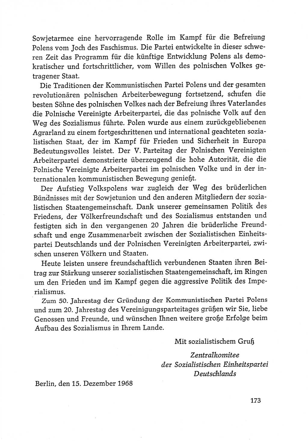 Dokumente der Sozialistischen Einheitspartei Deutschlands (SED) [Deutsche Demokratische Republik (DDR)] 1968-1969, Seite 173 (Dok. SED DDR 1968-1969, S. 173)