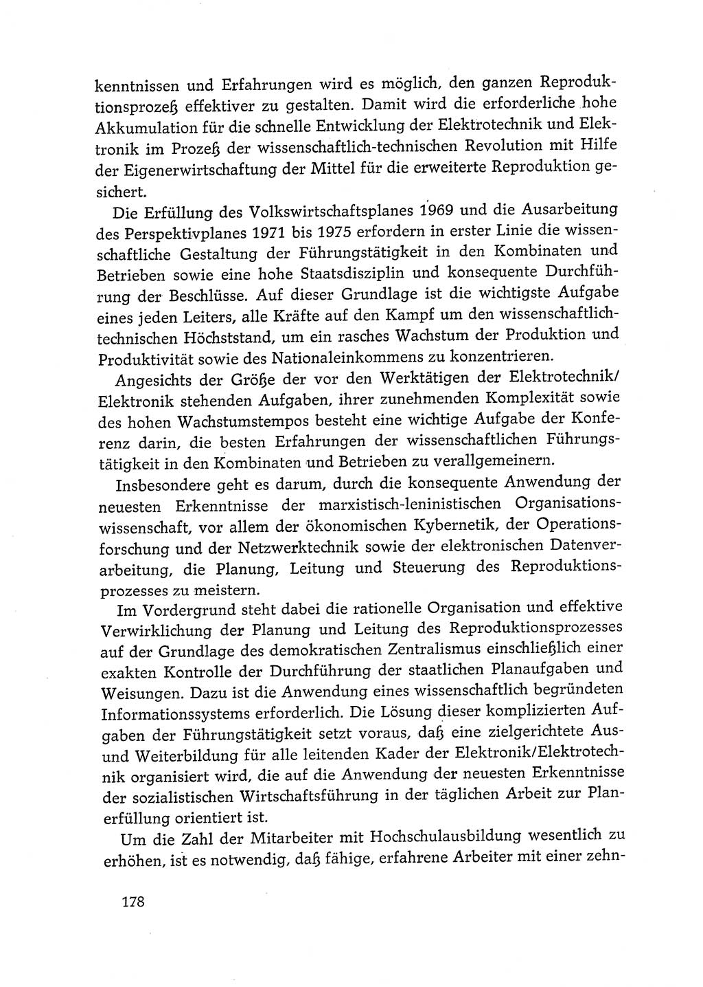 Dokumente der Sozialistischen Einheitspartei Deutschlands (SED) [Deutsche Demokratische Republik (DDR)] 1968-1969, Seite 178 (Dok. SED DDR 1968-1969, S. 178)