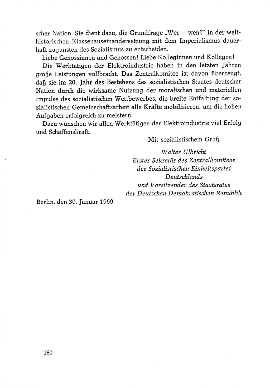 Dokumente der Sozialistischen Einheitspartei Deutschlands (SED) [Deutsche Demokratische Republik (DDR)] 1968-1969, Seite 180 (Dok. SED DDR 1968-1969, S. 180)