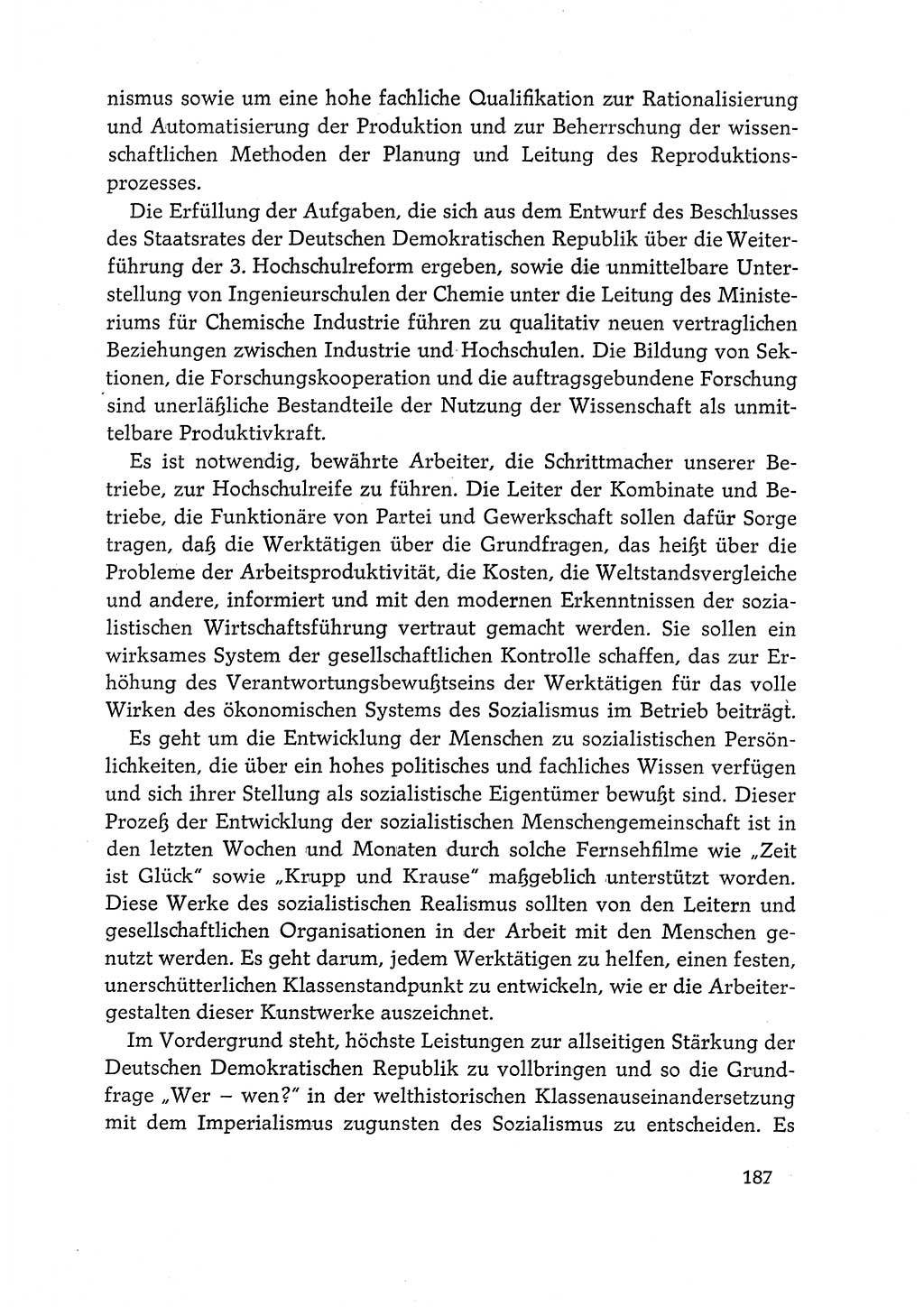 Dokumente der Sozialistischen Einheitspartei Deutschlands (SED) [Deutsche Demokratische Republik (DDR)] 1968-1969, Seite 187 (Dok. SED DDR 1968-1969, S. 187)