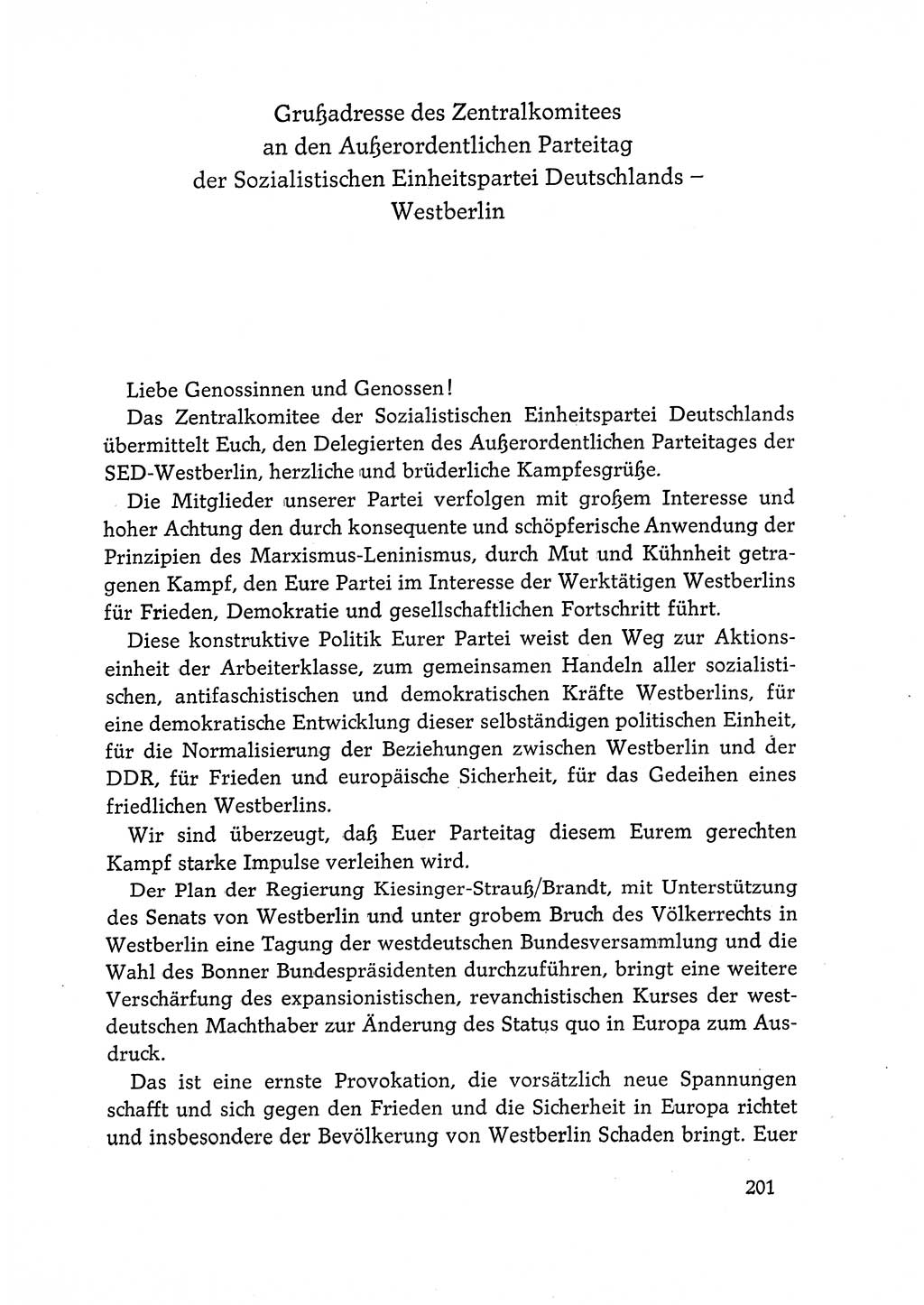 Dokumente der Sozialistischen Einheitspartei Deutschlands (SED) [Deutsche Demokratische Republik (DDR)] 1968-1969, Seite 201 (Dok. SED DDR 1968-1969, S. 201)