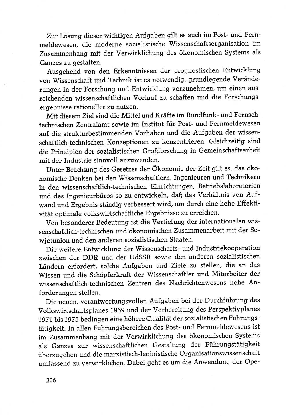 Dokumente der Sozialistischen Einheitspartei Deutschlands (SED) [Deutsche Demokratische Republik (DDR)] 1968-1969, Seite 206 (Dok. SED DDR 1968-1969, S. 206)