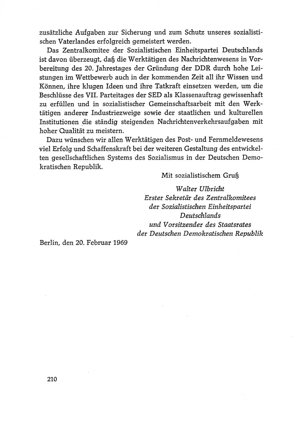 Dokumente der Sozialistischen Einheitspartei Deutschlands (SED) [Deutsche Demokratische Republik (DDR)] 1968-1969, Seite 210 (Dok. SED DDR 1968-1969, S. 210)