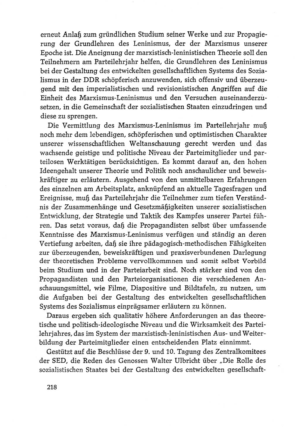 Dokumente der Sozialistischen Einheitspartei Deutschlands (SED) [Deutsche Demokratische Republik (DDR)] 1968-1969, Seite 218 (Dok. SED DDR 1968-1969, S. 218)