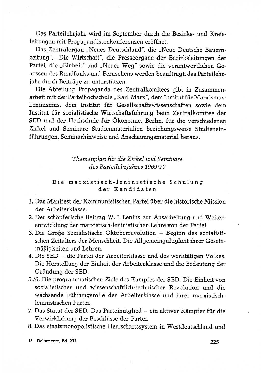Dokumente der Sozialistischen Einheitspartei Deutschlands (SED) [Deutsche Demokratische Republik (DDR)] 1968-1969, Seite 225 (Dok. SED DDR 1968-1969, S. 225)
