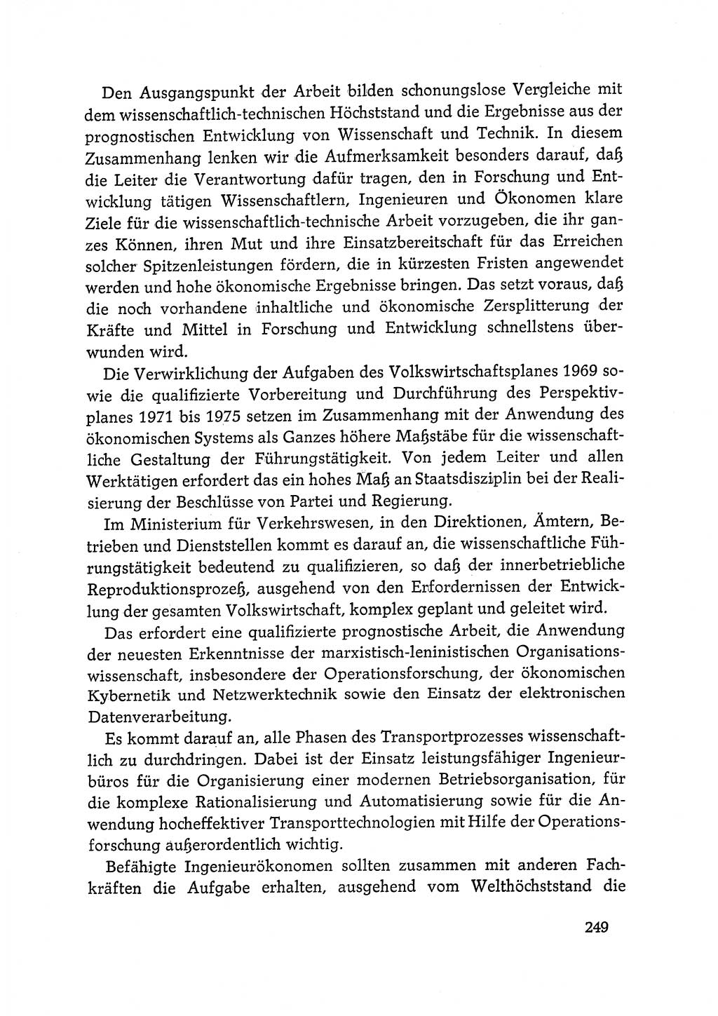 Dokumente der Sozialistischen Einheitspartei Deutschlands (SED) [Deutsche Demokratische Republik (DDR)] 1968-1969, Seite 249 (Dok. SED DDR 1968-1969, S. 249)