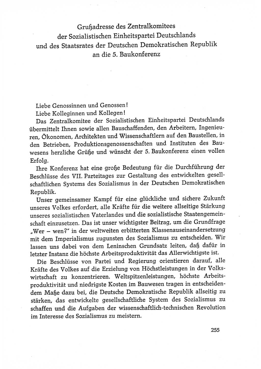 Dokumente der Sozialistischen Einheitspartei Deutschlands (SED) [Deutsche Demokratische Republik (DDR)] 1968-1969, Seite 255 (Dok. SED DDR 1968-1969, S. 255)