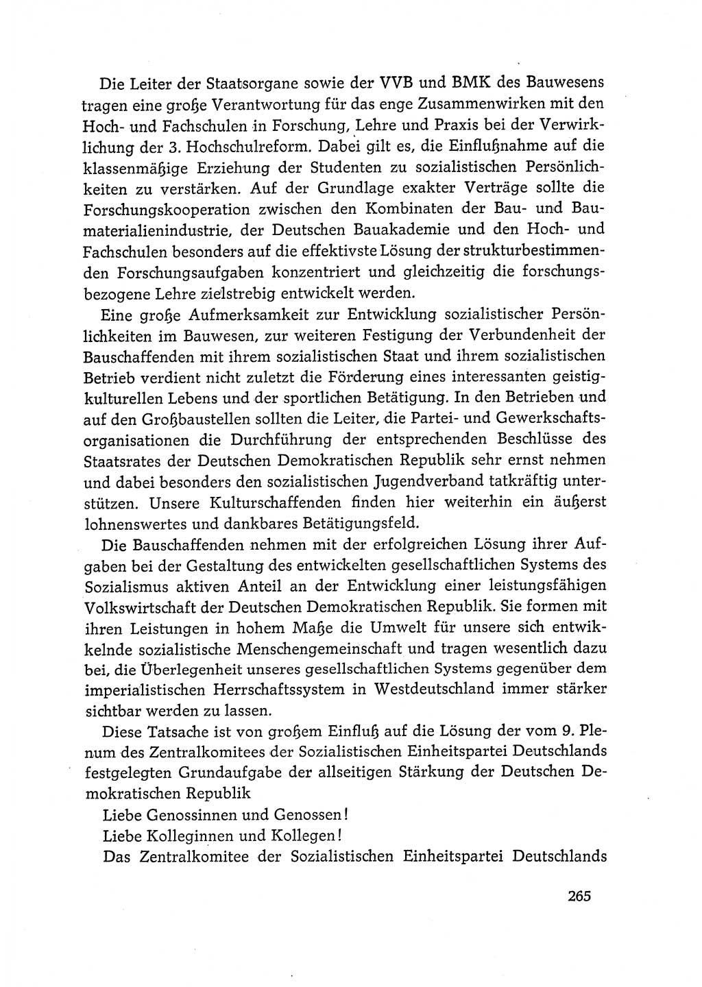 Dokumente der Sozialistischen Einheitspartei Deutschlands (SED) [Deutsche Demokratische Republik (DDR)] 1968-1969, Seite 265 (Dok. SED DDR 1968-1969, S. 265)