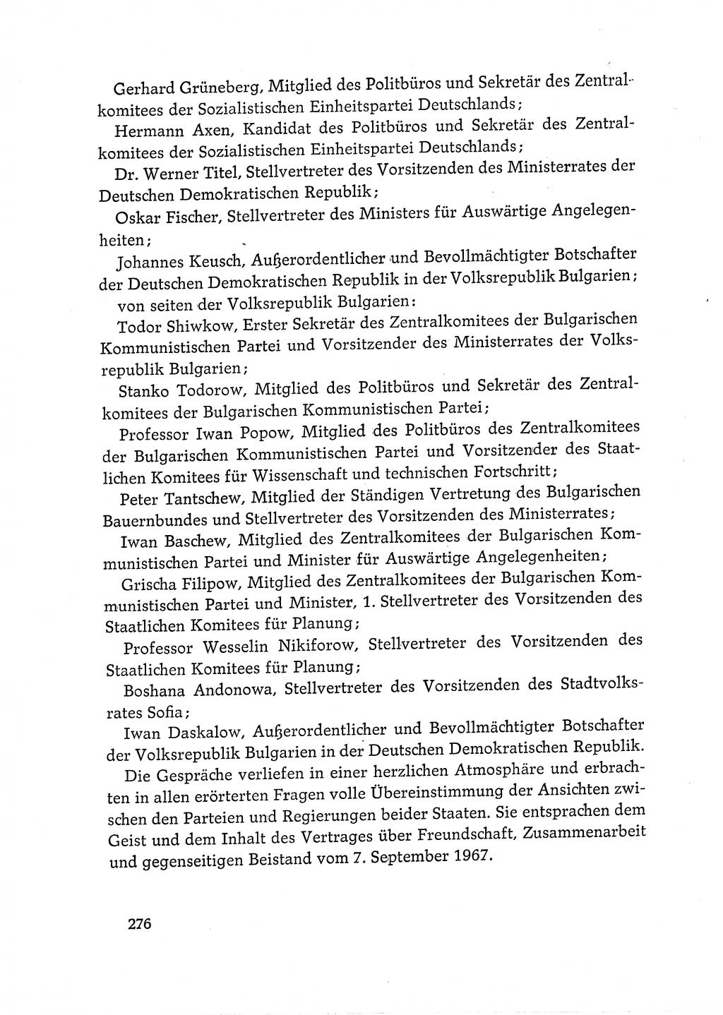 Dokumente der Sozialistischen Einheitspartei Deutschlands (SED) [Deutsche Demokratische Republik (DDR)] 1968-1969, Seite 276 (Dok. SED DDR 1968-1969, S. 276)