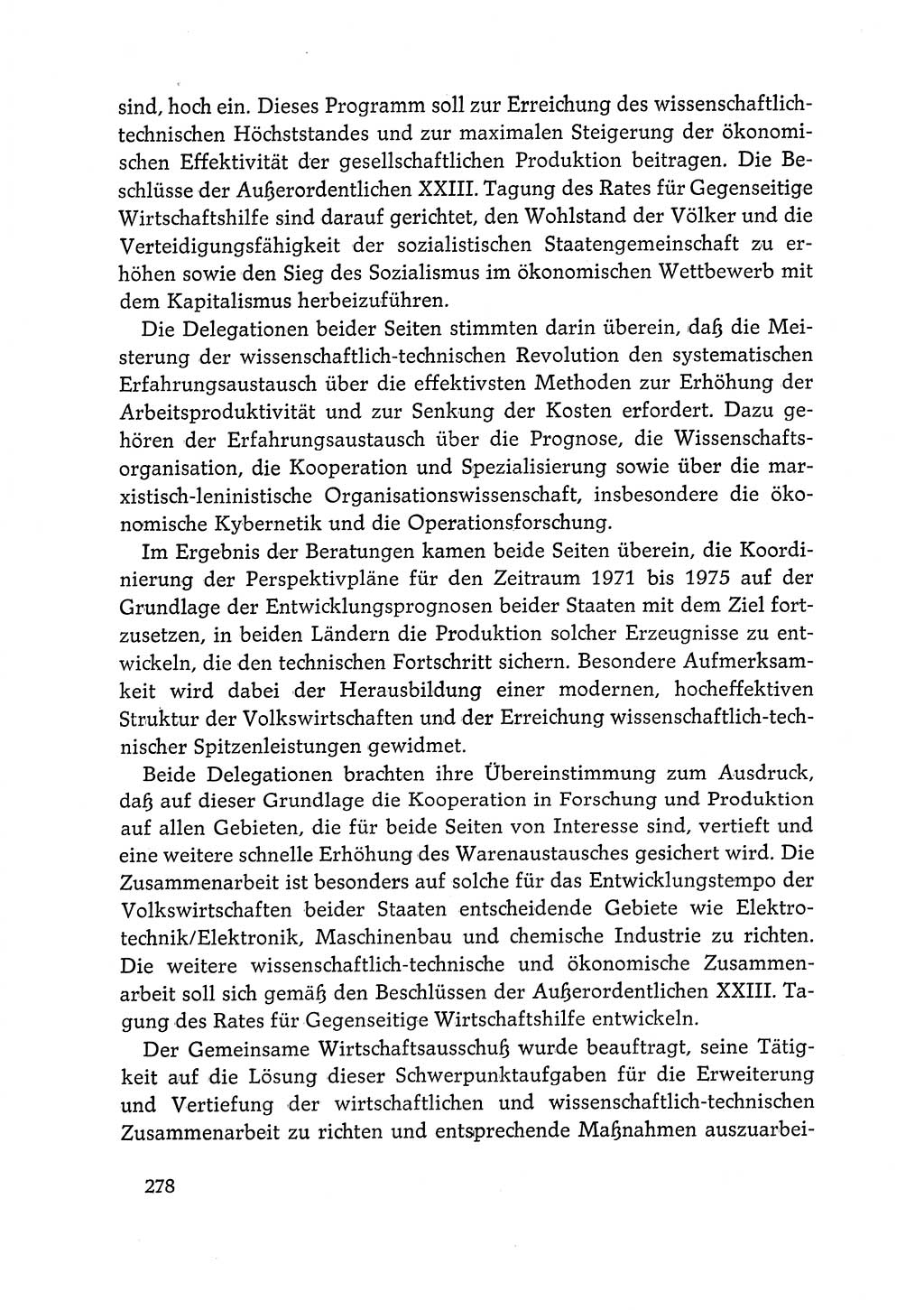 Dokumente der Sozialistischen Einheitspartei Deutschlands (SED) [Deutsche Demokratische Republik (DDR)] 1968-1969, Seite 278 (Dok. SED DDR 1968-1969, S. 278)
