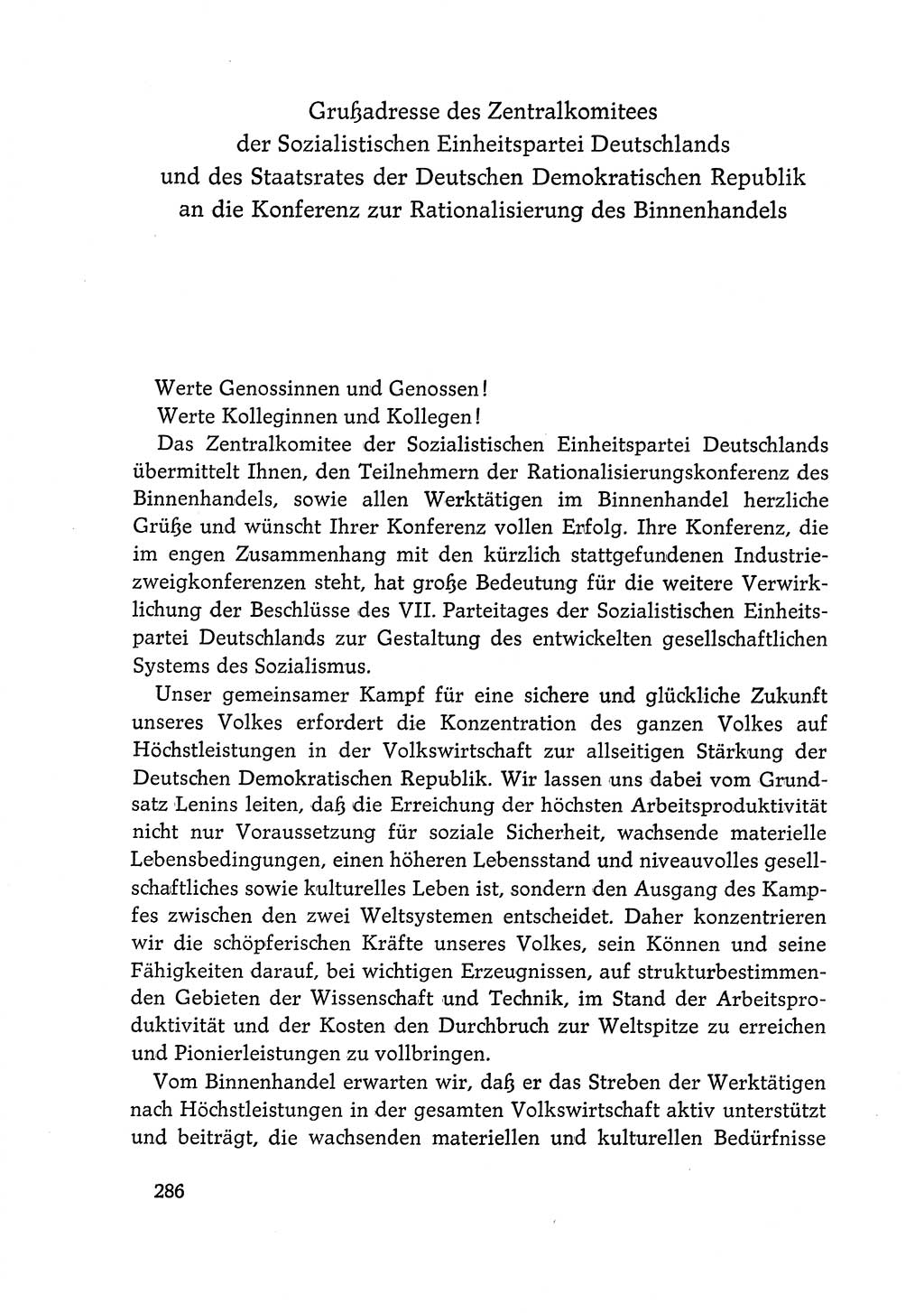 Dokumente der Sozialistischen Einheitspartei Deutschlands (SED) [Deutsche Demokratische Republik (DDR)] 1968-1969, Seite 286 (Dok. SED DDR 1968-1969, S. 286)