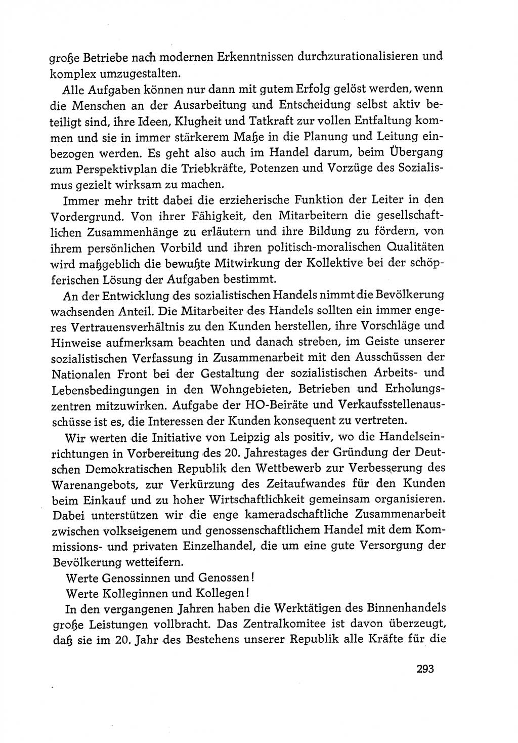 Dokumente der Sozialistischen Einheitspartei Deutschlands (SED) [Deutsche Demokratische Republik (DDR)] 1968-1969, Seite 293 (Dok. SED DDR 1968-1969, S. 293)