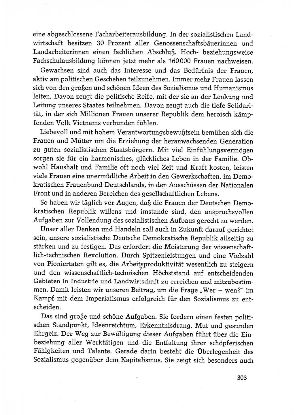 Dokumente der Sozialistischen Einheitspartei Deutschlands (SED) [Deutsche Demokratische Republik (DDR)] 1968-1969, Seite 303 (Dok. SED DDR 1968-1969, S. 303)