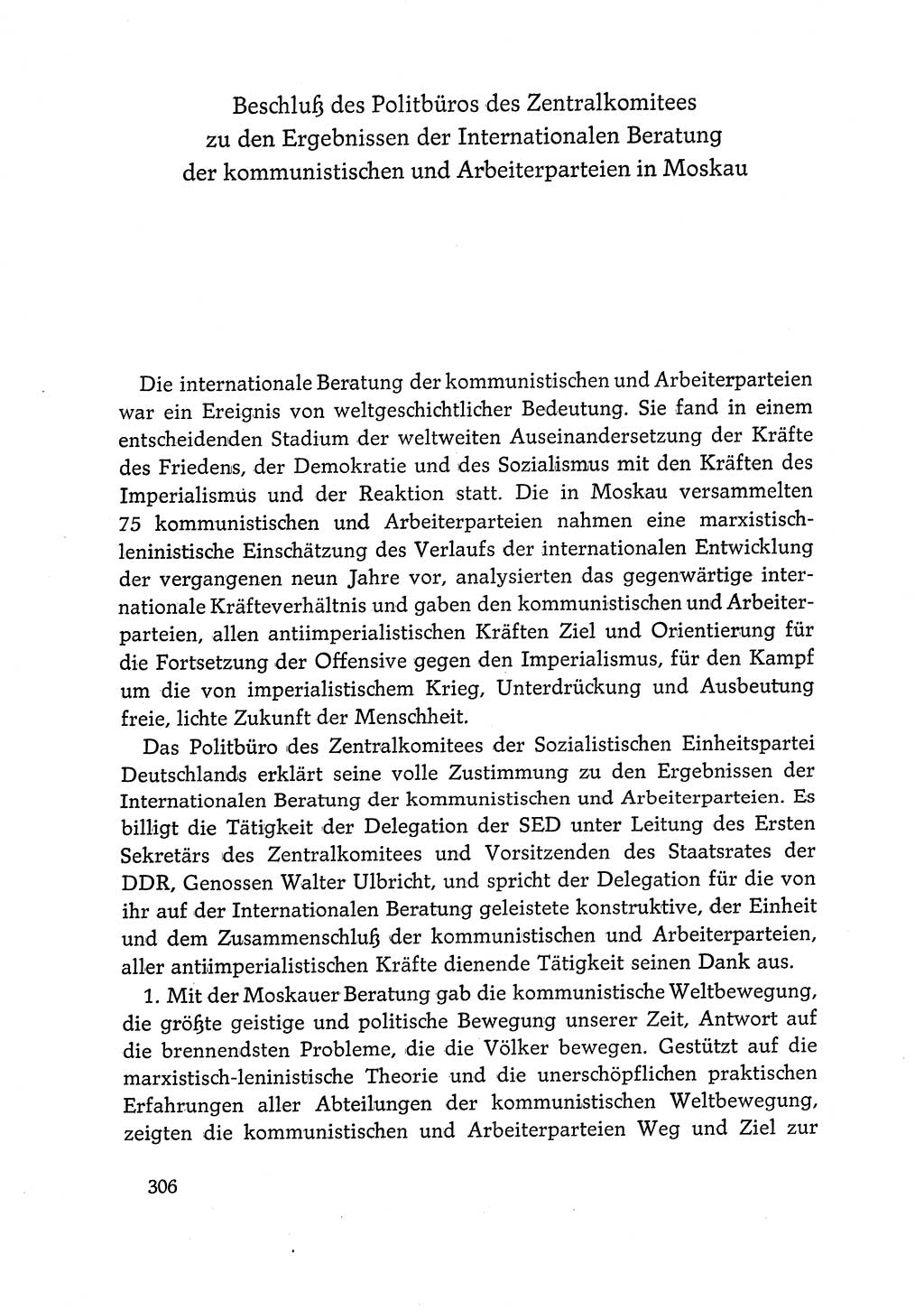 Dokumente der Sozialistischen Einheitspartei Deutschlands (SED) [Deutsche Demokratische Republik (DDR)] 1968-1969, Seite 306 (Dok. SED DDR 1968-1969, S. 306)