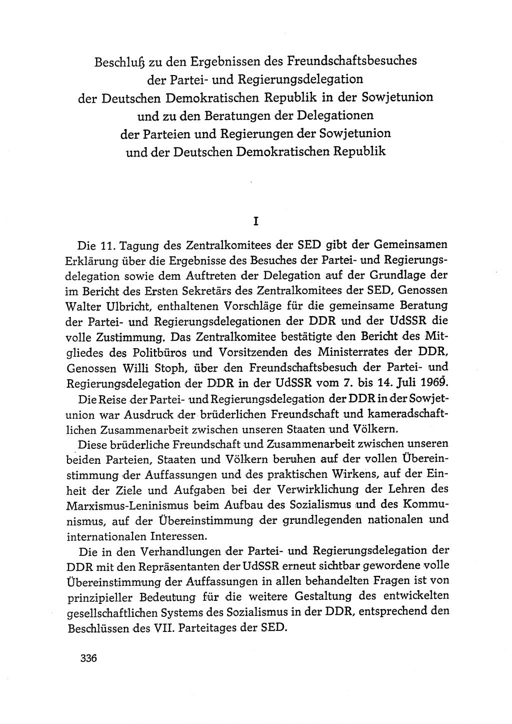 Dokumente der Sozialistischen Einheitspartei Deutschlands (SED) [Deutsche Demokratische Republik (DDR)] 1968-1969, Seite 336 (Dok. SED DDR 1968-1969, S. 336)