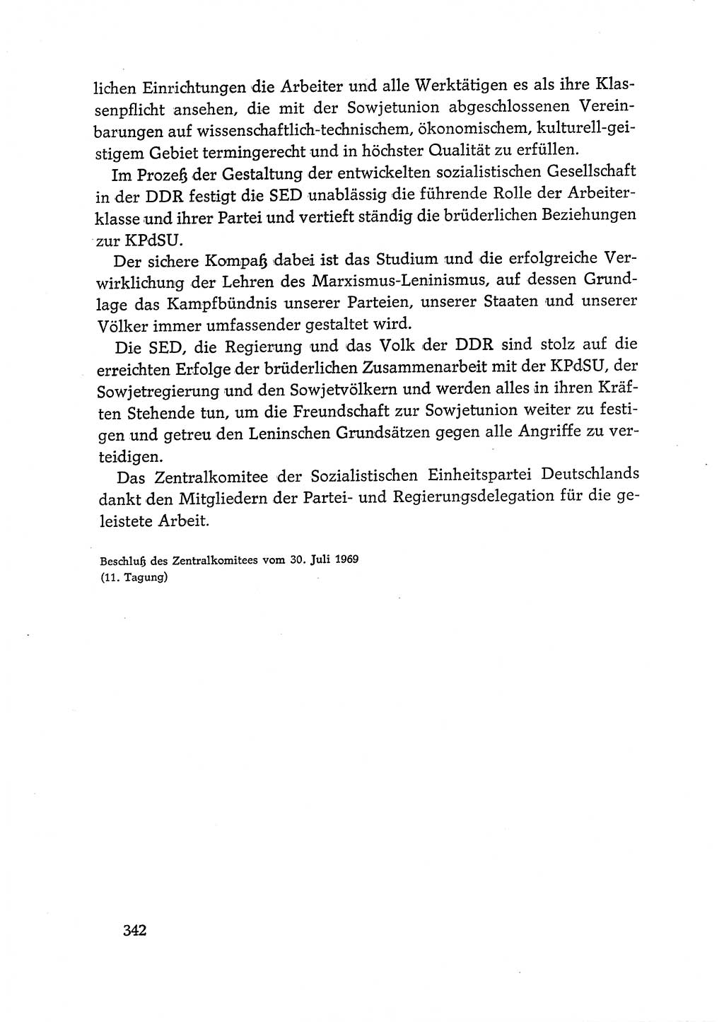 Dokumente der Sozialistischen Einheitspartei Deutschlands (SED) [Deutsche Demokratische Republik (DDR)] 1968-1969, Seite 342 (Dok. SED DDR 1968-1969, S. 342)