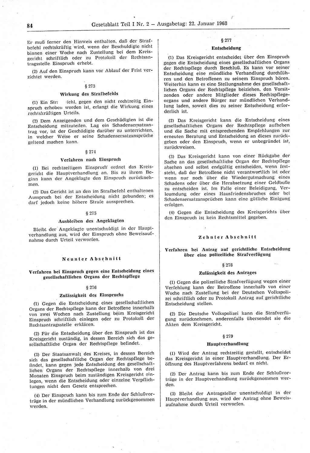 Gesetzblatt (GBl.) der Deutschen Demokratischen Republik (DDR) Teil Ⅰ 1968, Seite 84 (GBl. DDR Ⅰ 1968, S. 84)