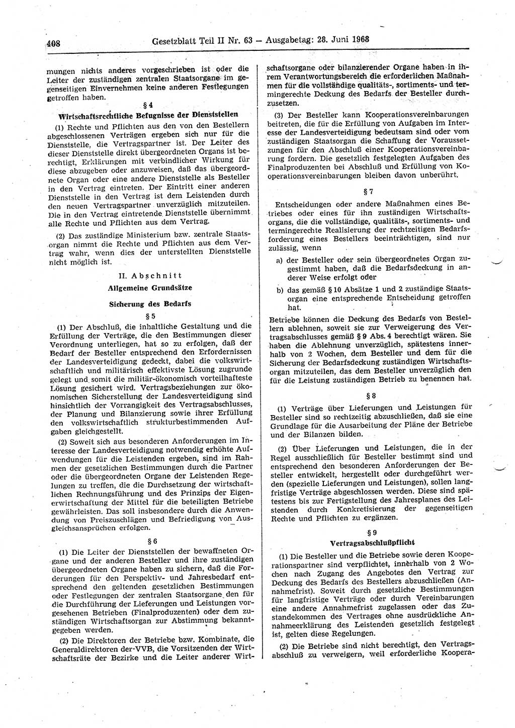 Gesetzblatt (GBl.) der Deutschen Demokratischen Republik (DDR) Teil ⅠⅠ 1968, Seite 408 (GBl. DDR ⅠⅠ 1968, S. 408)