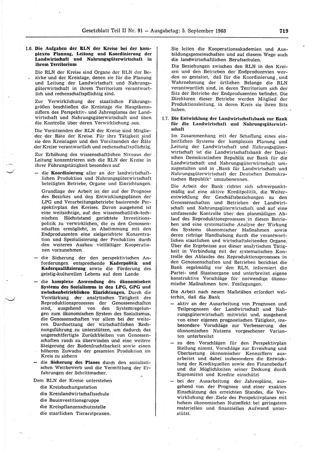 Gesetzblatt (GBl.) der Deutschen Demokratischen Republik (DDR) Teil ⅠⅠ 1968, Seite 719 (GBl. DDR ⅠⅠ 1968, S. 719)