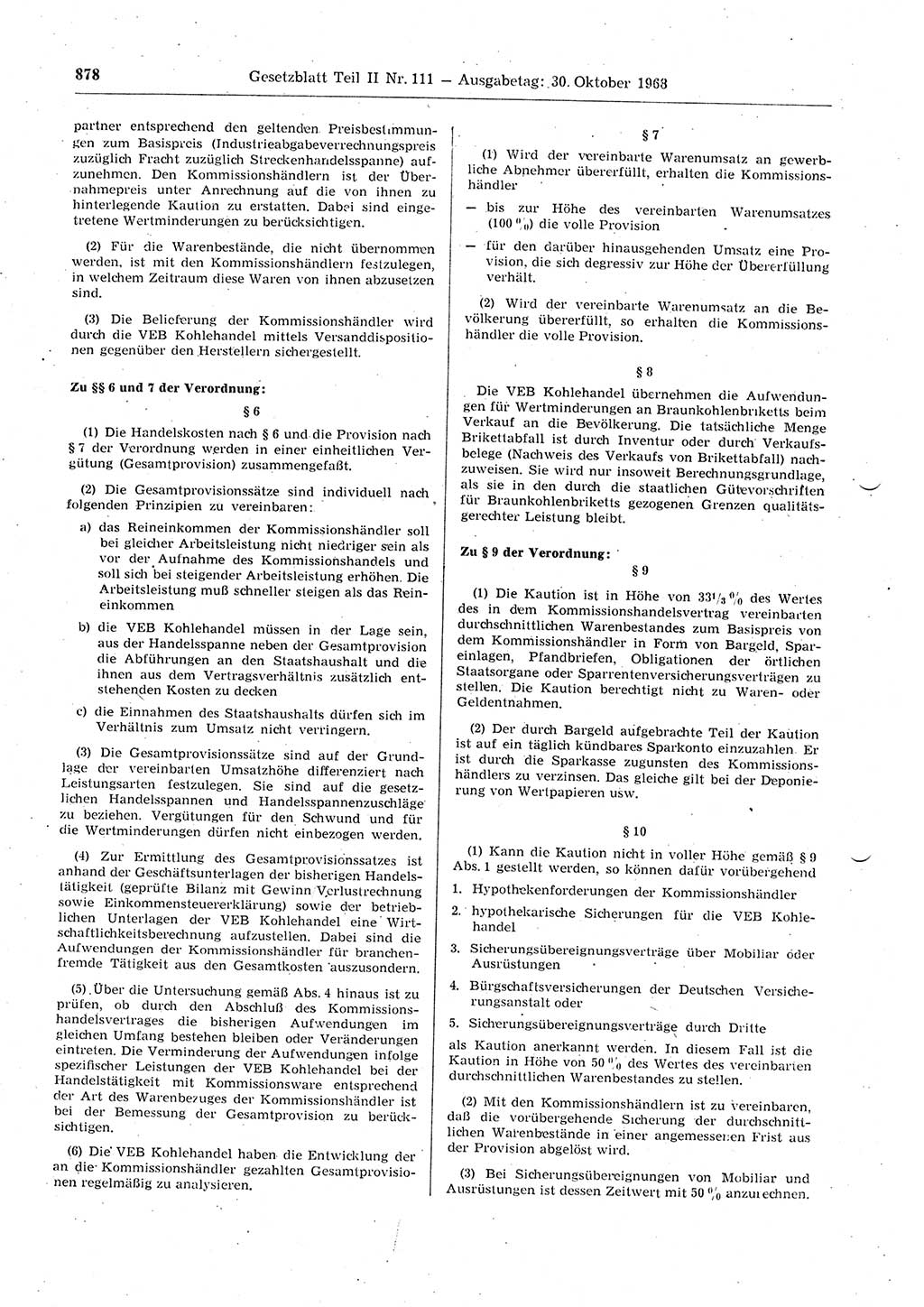 Gesetzblatt (GBl.) der Deutschen Demokratischen Republik (DDR) Teil ⅠⅠ 1968, Seite 878 (GBl. DDR ⅠⅠ 1968, S. 878)