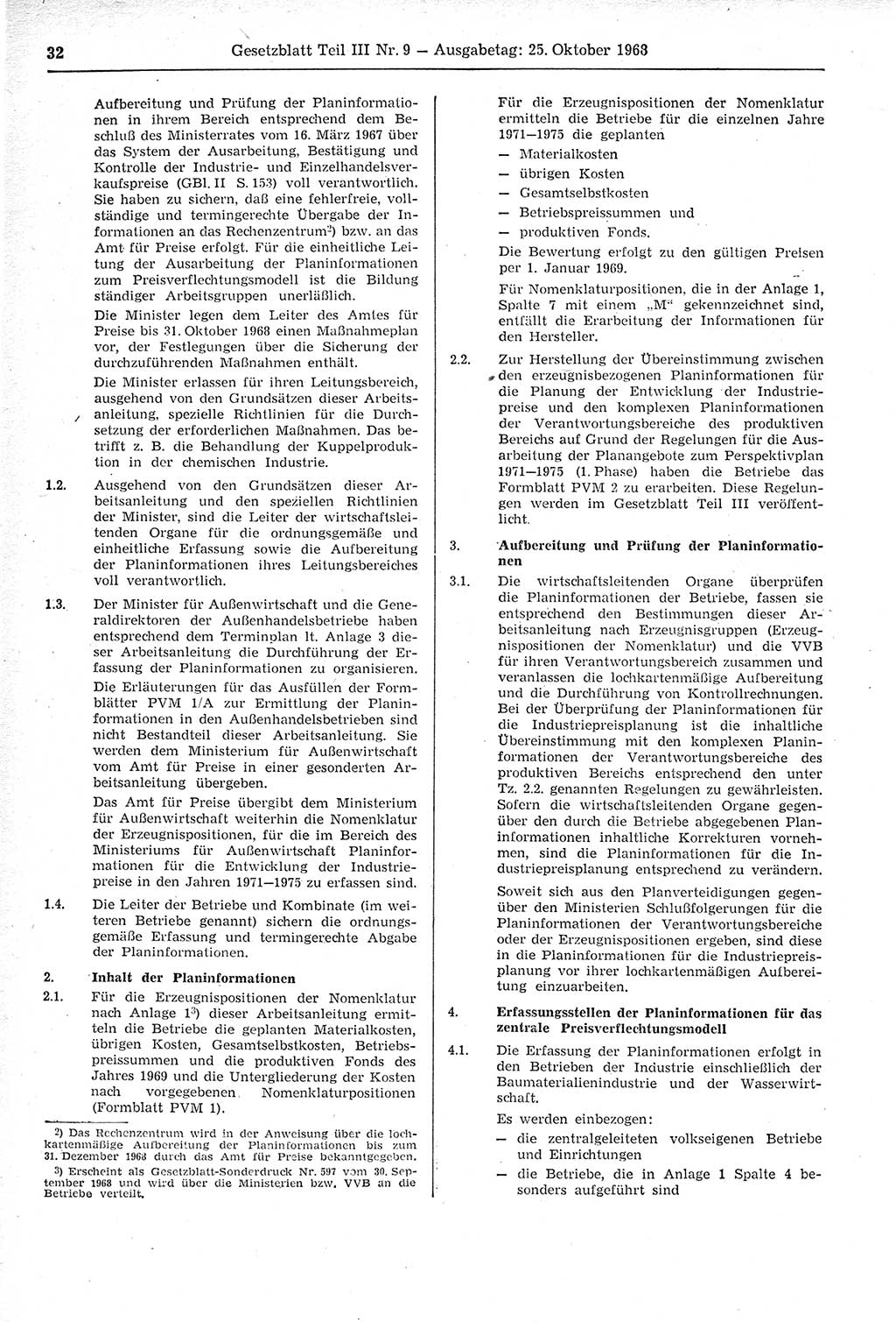 Gesetzblatt (GBl.) der Deutschen Demokratischen Republik (DDR) Teil ⅠⅠⅠ 1968, Seite 32 (GBl. DDR ⅠⅠⅠ 1968, S. 32)