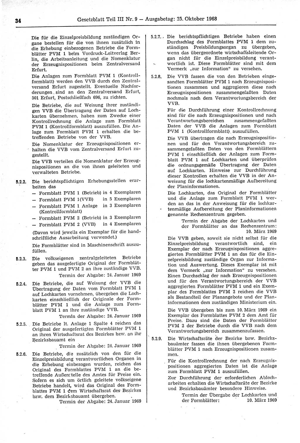 Gesetzblatt (GBl.) der Deutschen Demokratischen Republik (DDR) Teil ⅠⅠⅠ 1968, Seite 34 (GBl. DDR ⅠⅠⅠ 1968, S. 34)