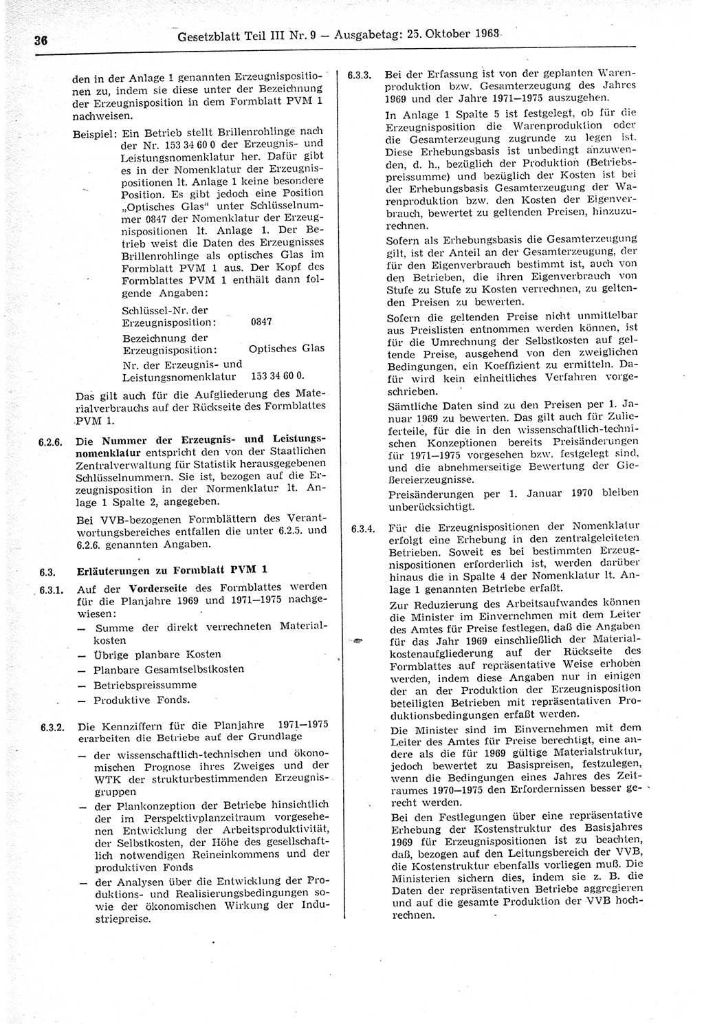 Gesetzblatt (GBl.) der Deutschen Demokratischen Republik (DDR) Teil ⅠⅠⅠ 1968, Seite 36 (GBl. DDR ⅠⅠⅠ 1968, S. 36)