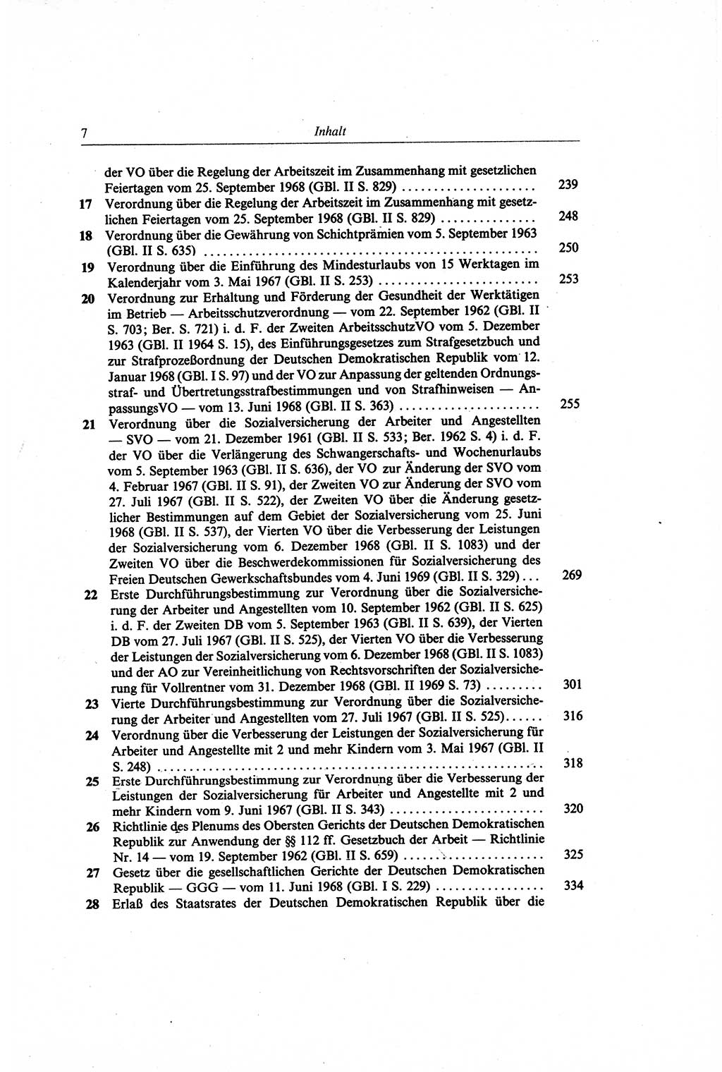 Gesetzbuch der Arbeit (GBA) und andere ausgewählte rechtliche Bestimmungen [Deutsche Demokratische Republik (DDR)] 1968, Seite 7 (GBA DDR 1968, S. 7)