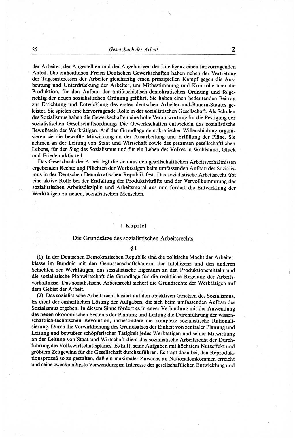Gesetzbuch der Arbeit (GBA) und andere ausgewählte rechtliche Bestimmungen [Deutsche Demokratische Republik (DDR)] 1968, Seite 25 (GBA DDR 1968, S. 25)