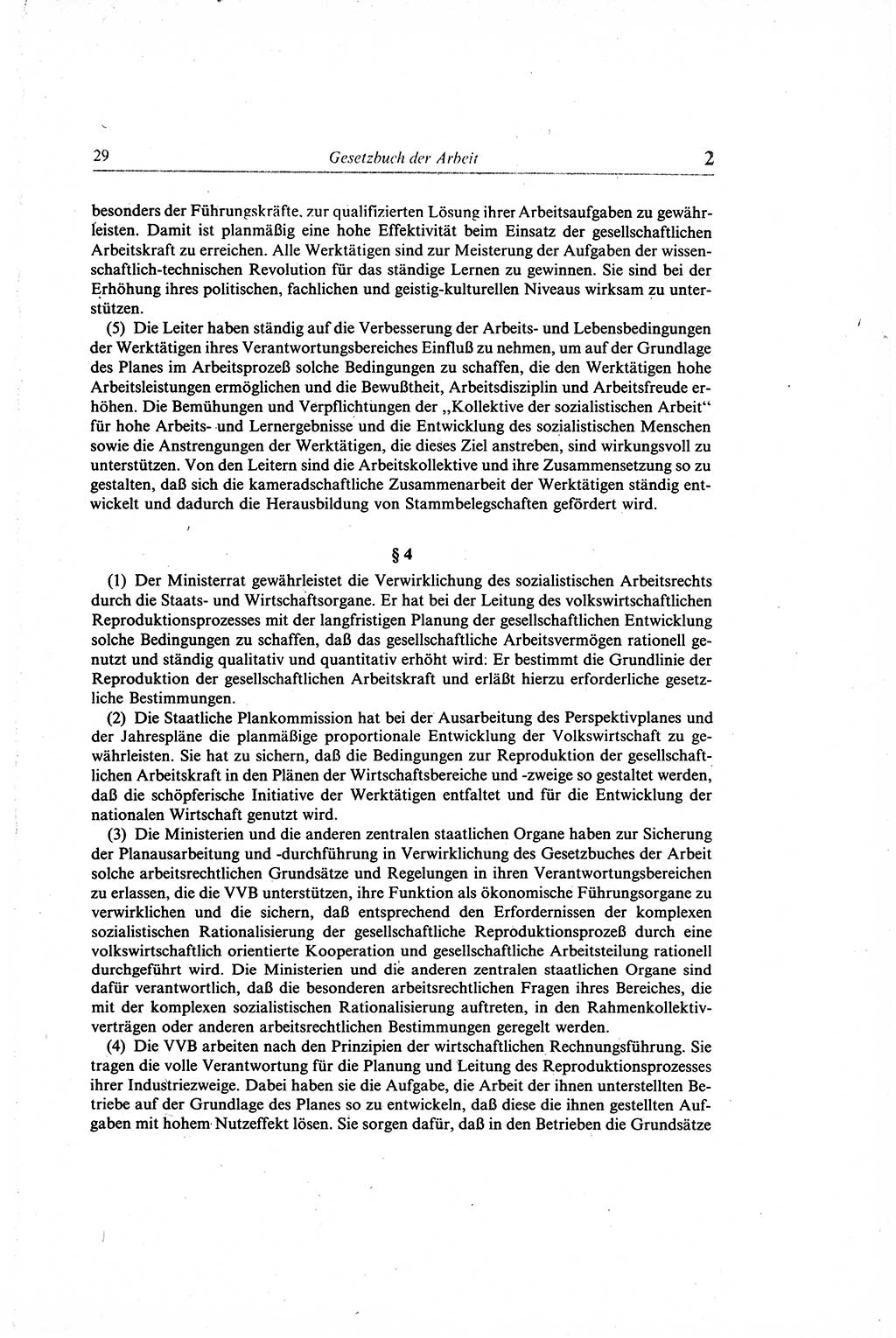 Gesetzbuch der Arbeit (GBA) und andere ausgewählte rechtliche Bestimmungen [Deutsche Demokratische Republik (DDR)] 1968, Seite 29 (GBA DDR 1968, S. 29)