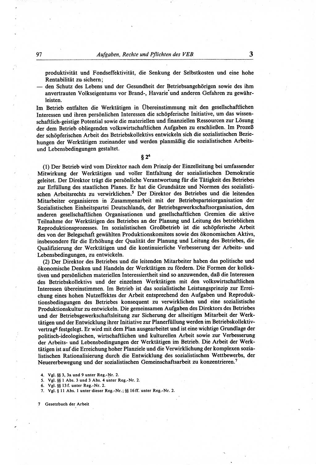 Gesetzbuch der Arbeit (GBA) und andere ausgewählte rechtliche Bestimmungen [Deutsche Demokratische Republik (DDR)] 1968, Seite 97 (GBA DDR 1968, S. 97)