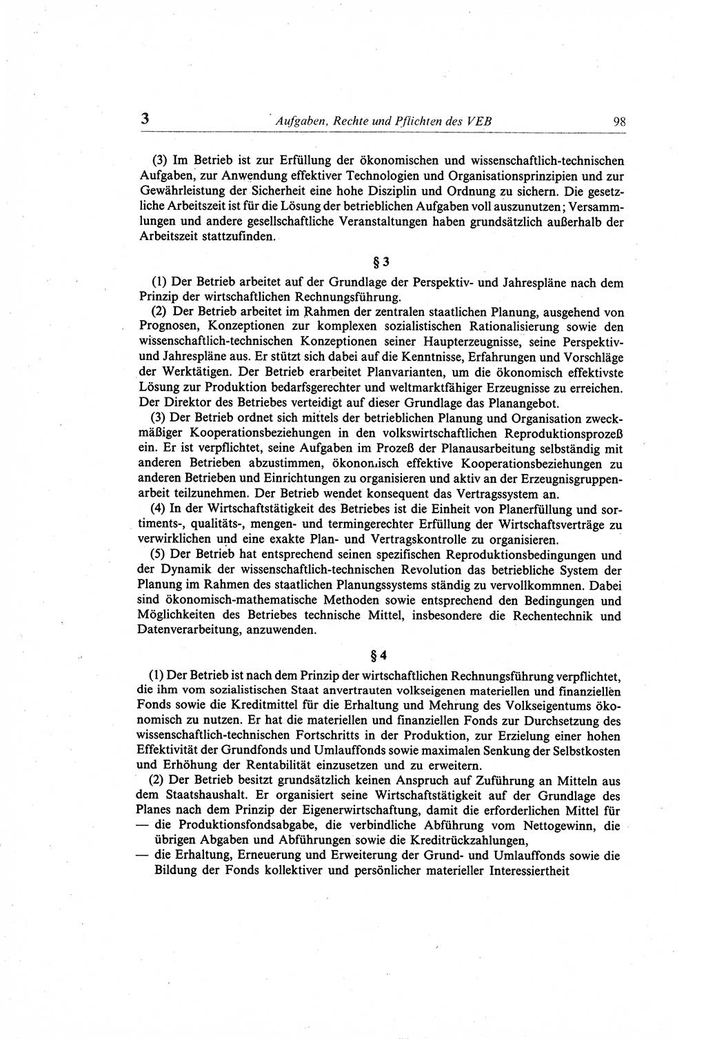 Gesetzbuch der Arbeit (GBA) und andere ausgewählte rechtliche Bestimmungen [Deutsche Demokratische Republik (DDR)] 1968, Seite 98 (GBA DDR 1968, S. 98)