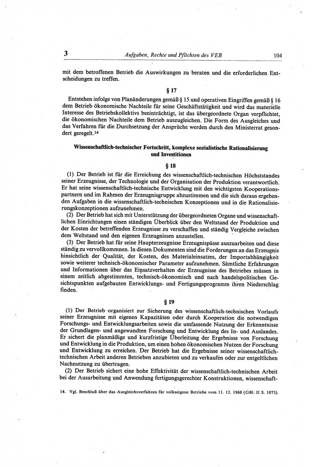 Gesetzbuch der Arbeit (GBA) und andere ausgewählte rechtliche Bestimmungen [Deutsche Demokratische Republik (DDR)] 1968, Seite 104 (GBA DDR 1968, S. 104)