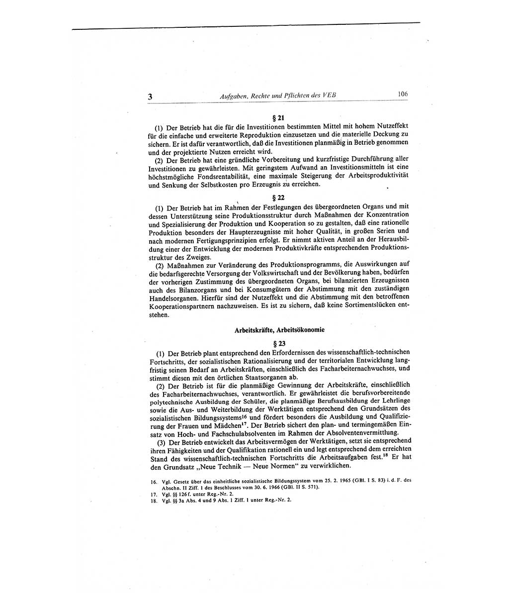 Gesetzbuch der Arbeit (GBA) und andere ausgewählte rechtliche Bestimmungen [Deutsche Demokratische Republik (DDR)] 1968, Seite 106 (GBA DDR 1968, S. 106)