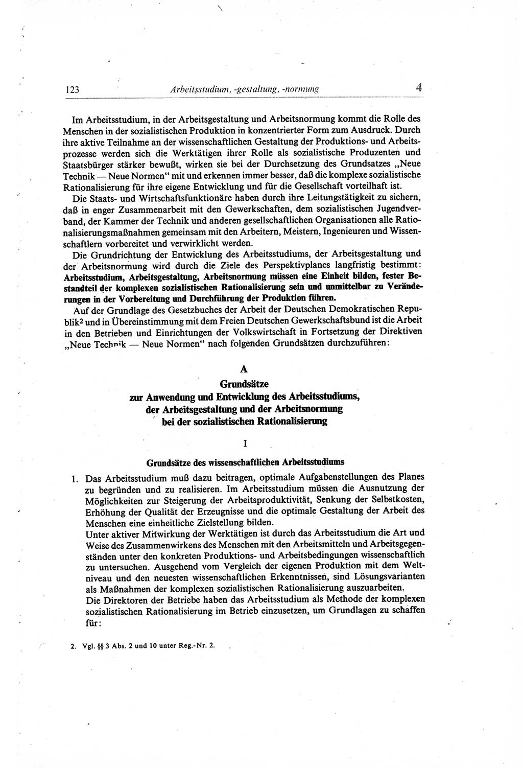 Gesetzbuch der Arbeit (GBA) und andere ausgewählte rechtliche Bestimmungen [Deutsche Demokratische Republik (DDR)] 1968, Seite 123 (GBA DDR 1968, S. 123)