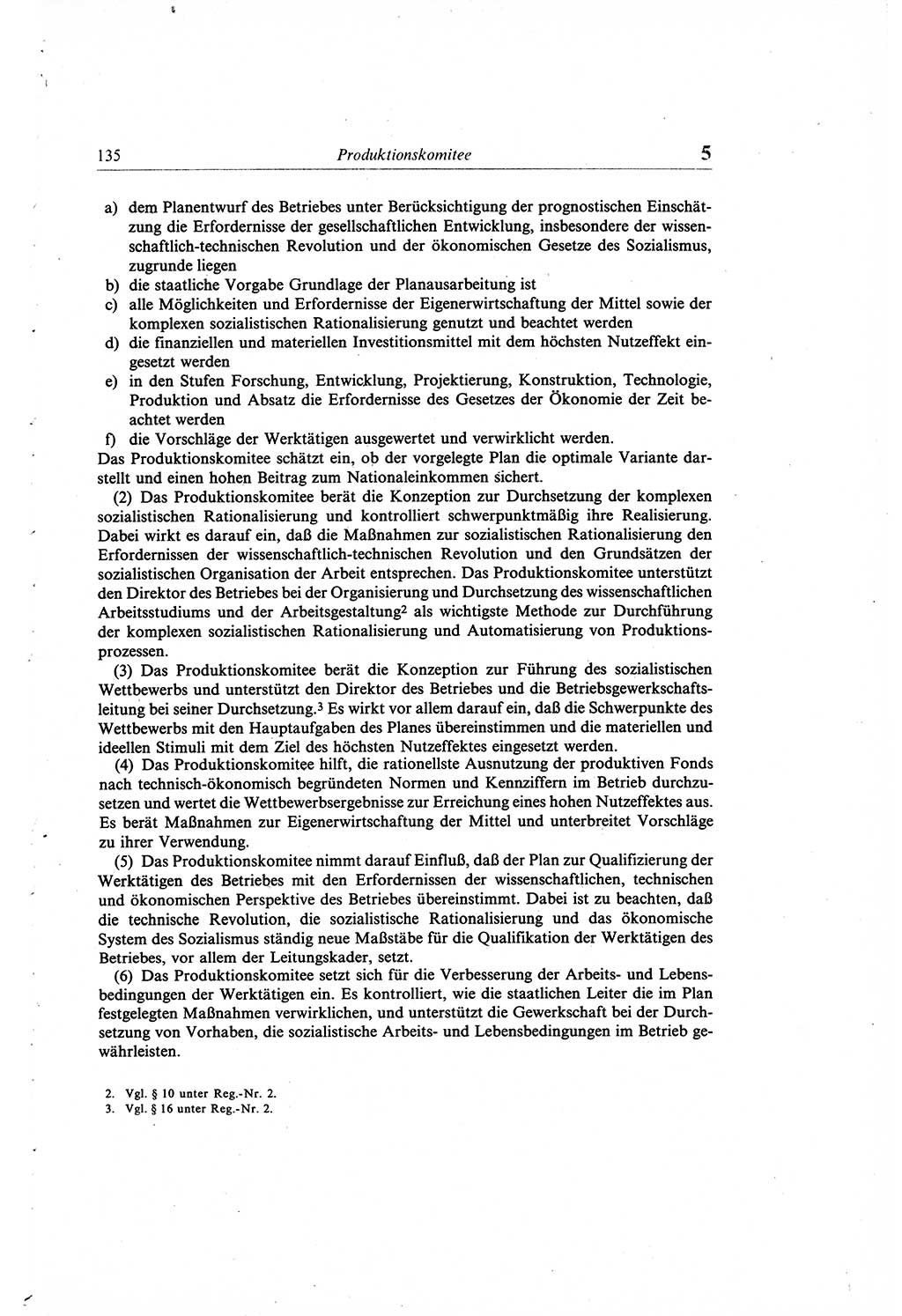 Gesetzbuch der Arbeit (GBA) und andere ausgewählte rechtliche Bestimmungen [Deutsche Demokratische Republik (DDR)] 1968, Seite 135 (GBA DDR 1968, S. 135)