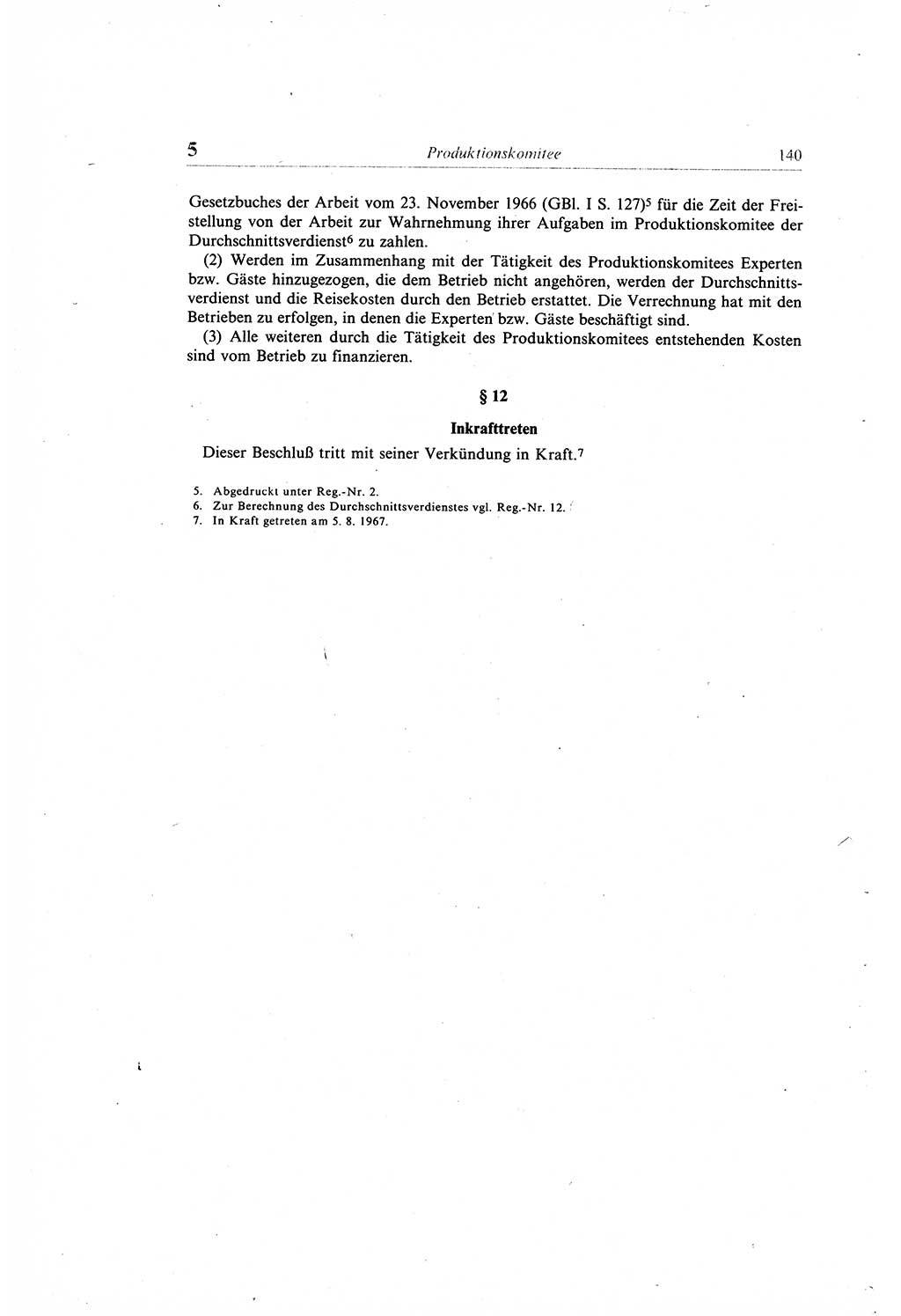 Gesetzbuch der Arbeit (GBA) und andere ausgewählte rechtliche Bestimmungen [Deutsche Demokratische Republik (DDR)] 1968, Seite 140 (GBA DDR 1968, S. 140)