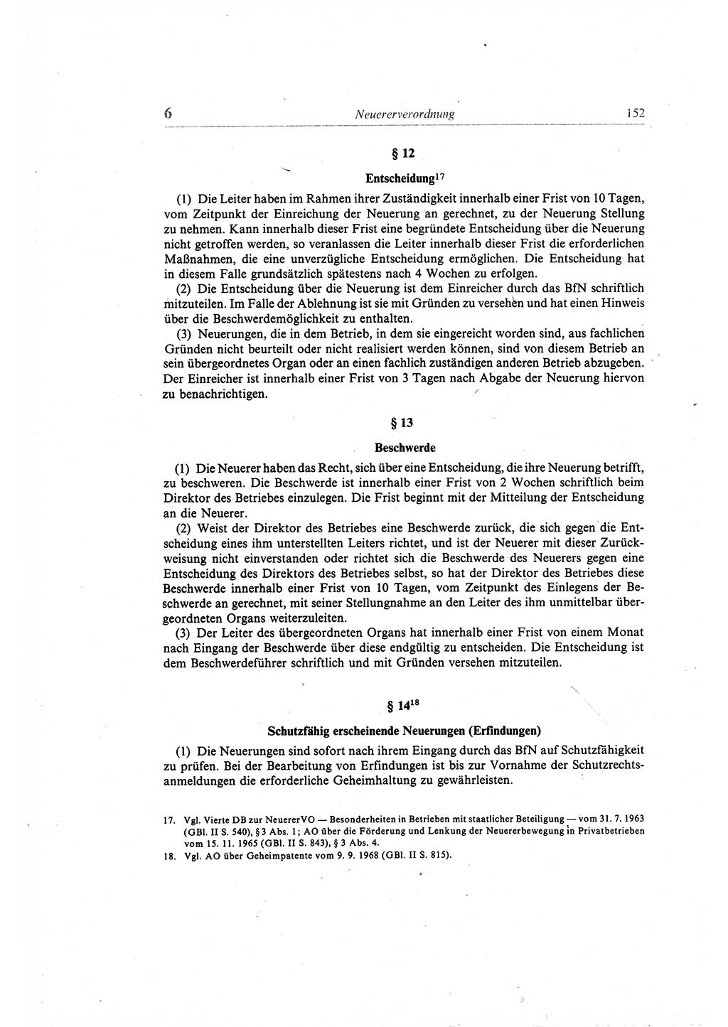 Gesetzbuch der Arbeit (GBA) und andere ausgewählte rechtliche Bestimmungen [Deutsche Demokratische Republik (DDR)] 1968, Seite 152 (GBA DDR 1968, S. 152)