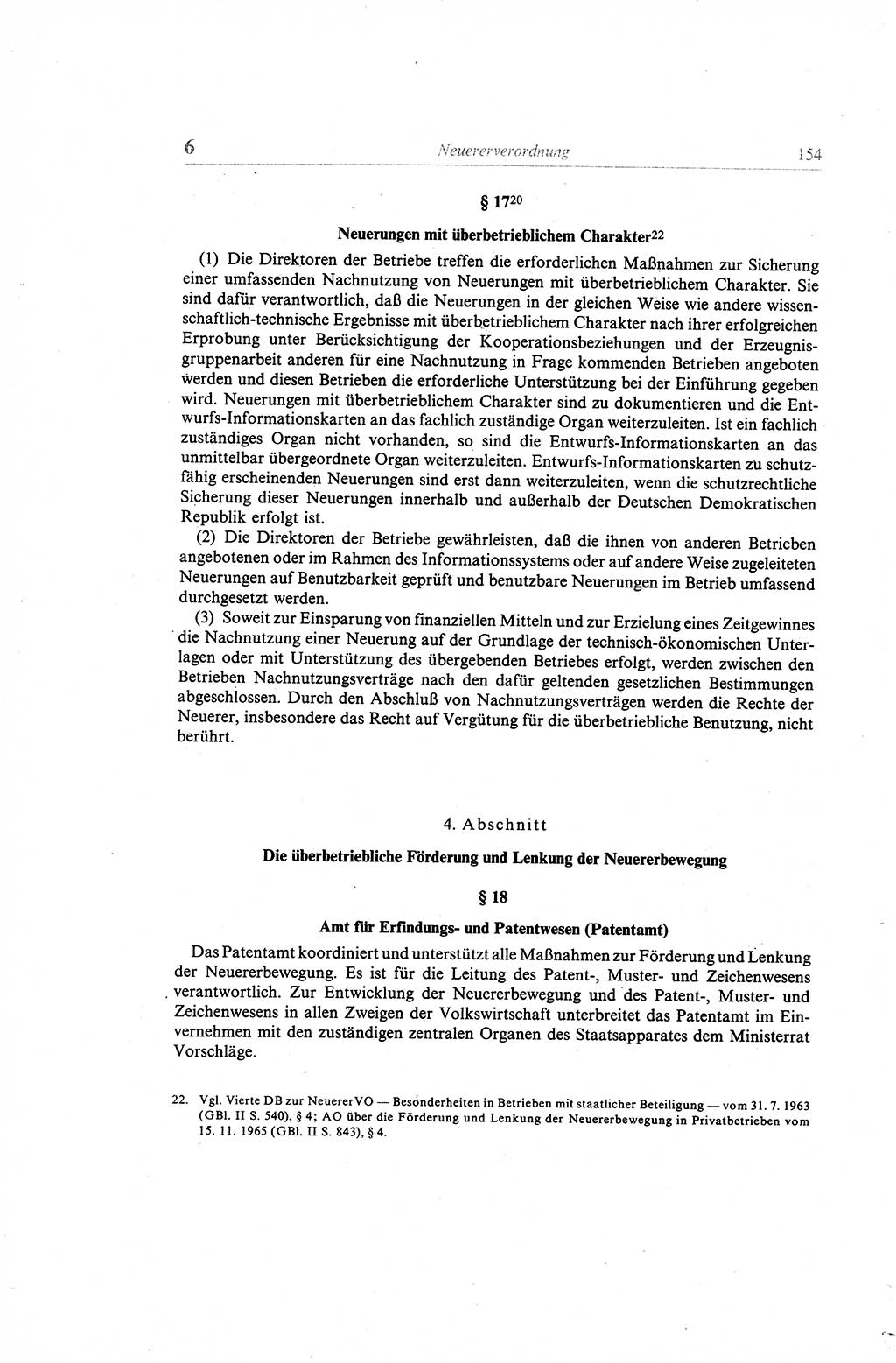 Gesetzbuch der Arbeit (GBA) und andere ausgewählte rechtliche Bestimmungen [Deutsche Demokratische Republik (DDR)] 1968, Seite 154 (GBA DDR 1968, S. 154)