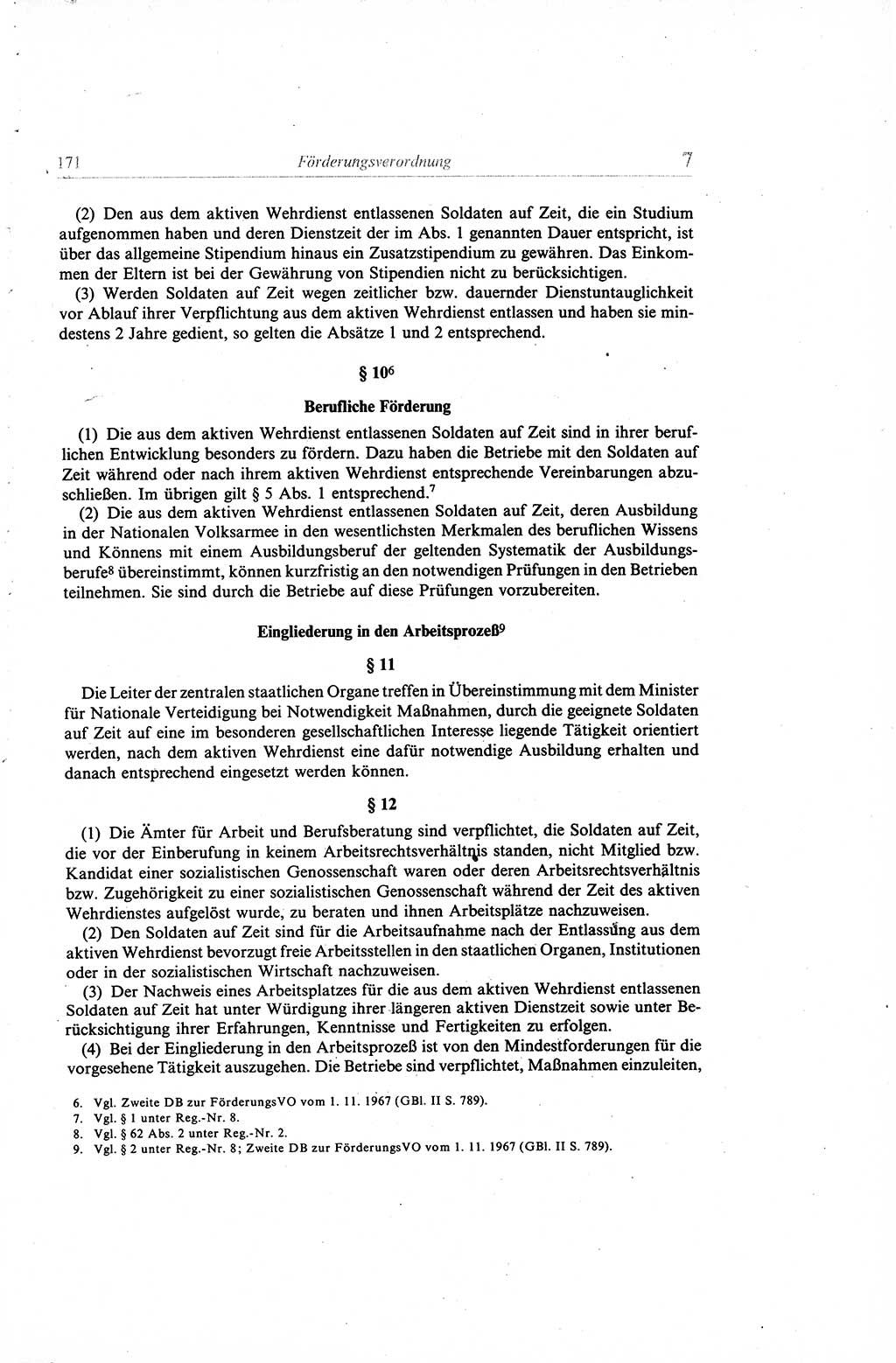 Gesetzbuch der Arbeit (GBA) und andere ausgewählte rechtliche Bestimmungen [Deutsche Demokratische Republik (DDR)] 1968, Seite 171 (GBA DDR 1968, S. 171)