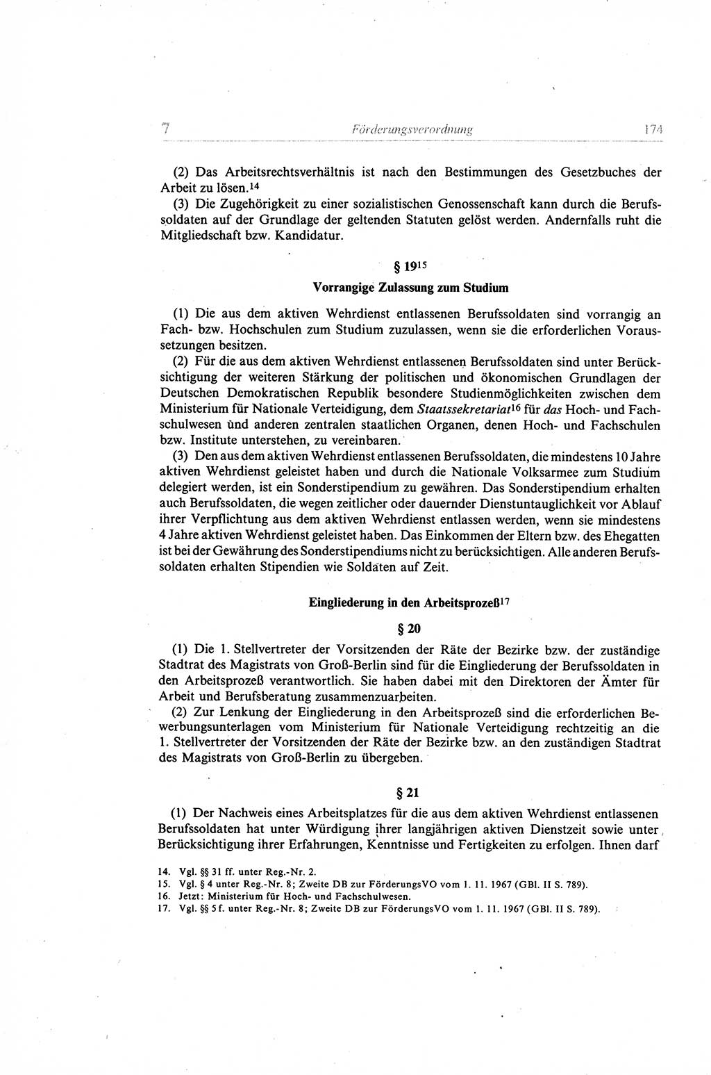 Gesetzbuch der Arbeit (GBA) und andere ausgewählte rechtliche Bestimmungen [Deutsche Demokratische Republik (DDR)] 1968, Seite 174 (GBA DDR 1968, S. 174)