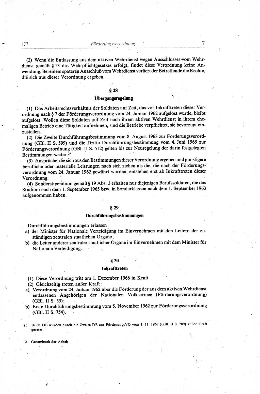 Gesetzbuch der Arbeit (GBA) und andere ausgewählte rechtliche Bestimmungen [Deutsche Demokratische Republik (DDR)] 1968, Seite 177 (GBA DDR 1968, S. 177)