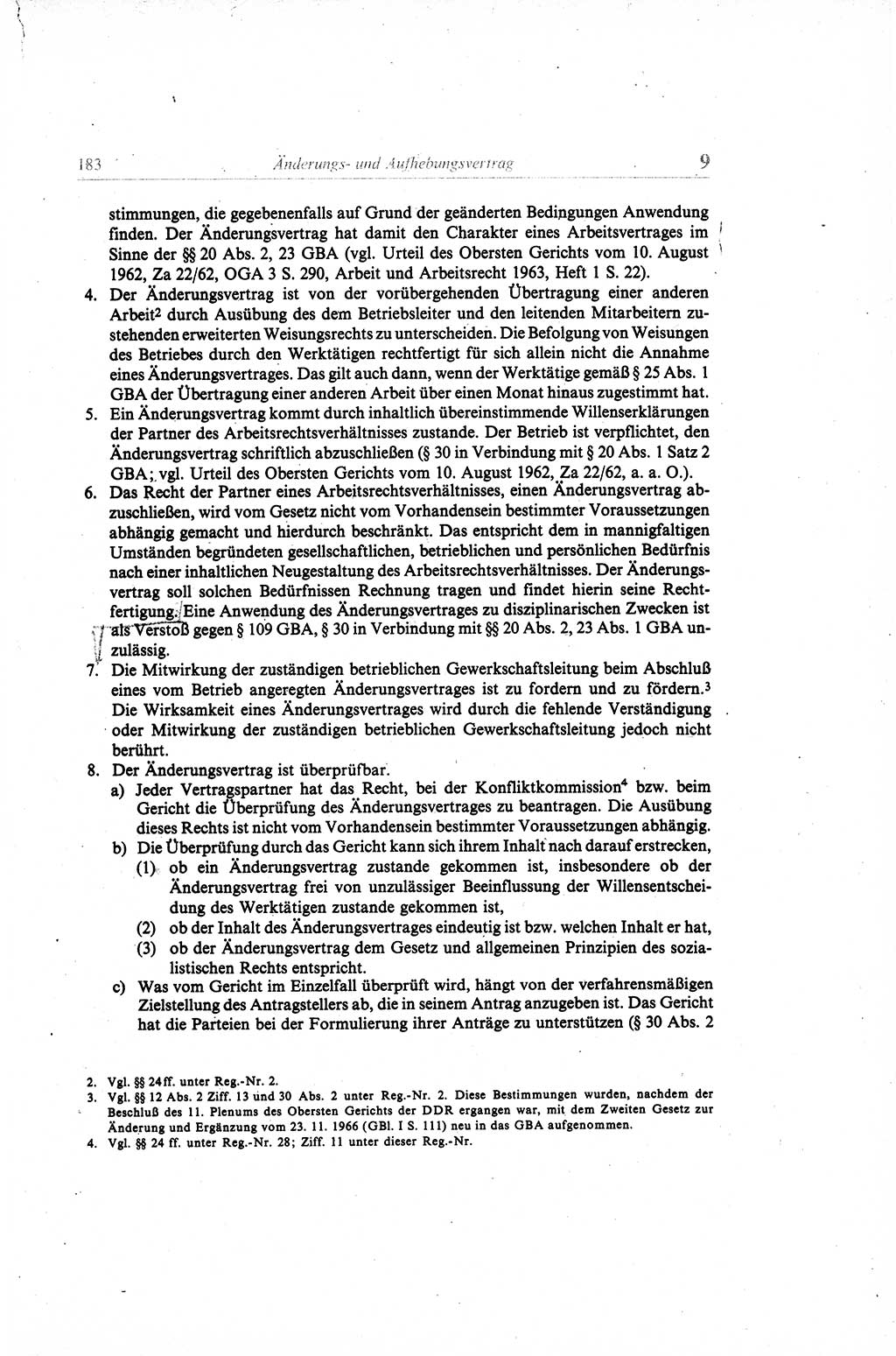 Gesetzbuch der Arbeit (GBA) und andere ausgewählte rechtliche Bestimmungen [Deutsche Demokratische Republik (DDR)] 1968, Seite 183 (GBA DDR 1968, S. 183)