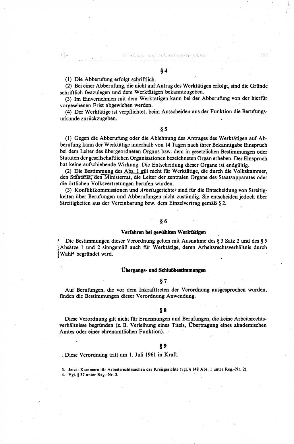 Gesetzbuch der Arbeit (GBA) und andere ausgewählte rechtliche Bestimmungen [Deutsche Demokratische Republik (DDR)] 1968, Seite 188 (GBA DDR 1968, S. 188)