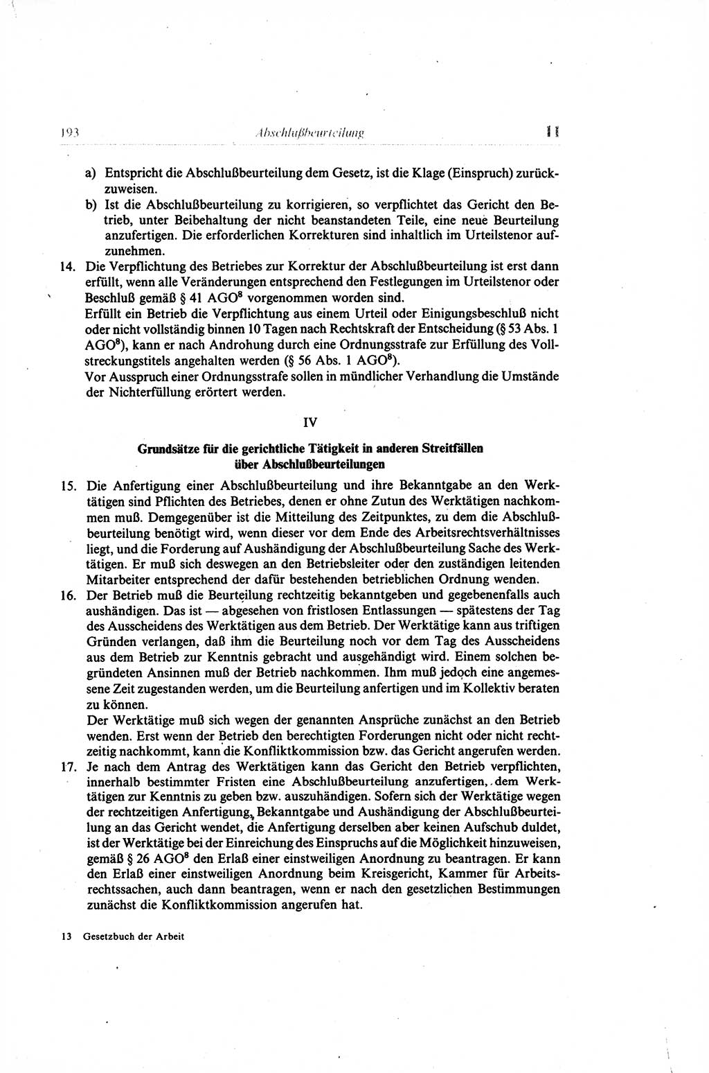 Gesetzbuch der Arbeit (GBA) und andere ausgewählte rechtliche Bestimmungen [Deutsche Demokratische Republik (DDR)] 1968, Seite 193 (GBA DDR 1968, S. 193)