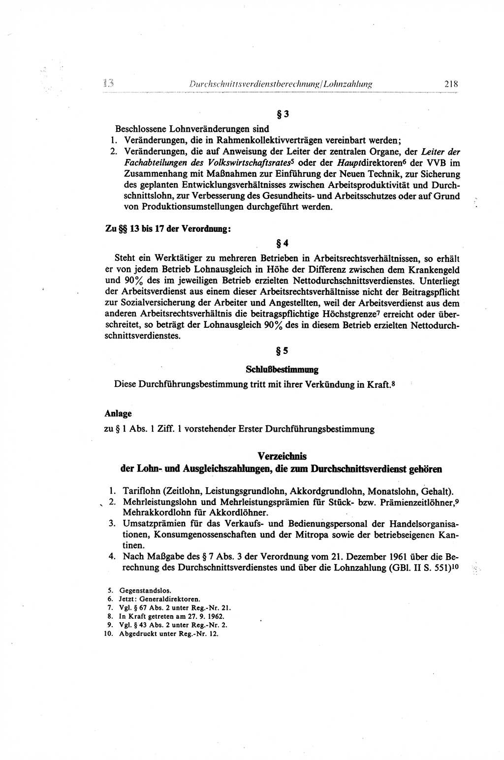 Gesetzbuch der Arbeit (GBA) und andere ausgewählte rechtliche Bestimmungen [Deutsche Demokratische Republik (DDR)] 1968, Seite 218 (GBA DDR 1968, S. 218)