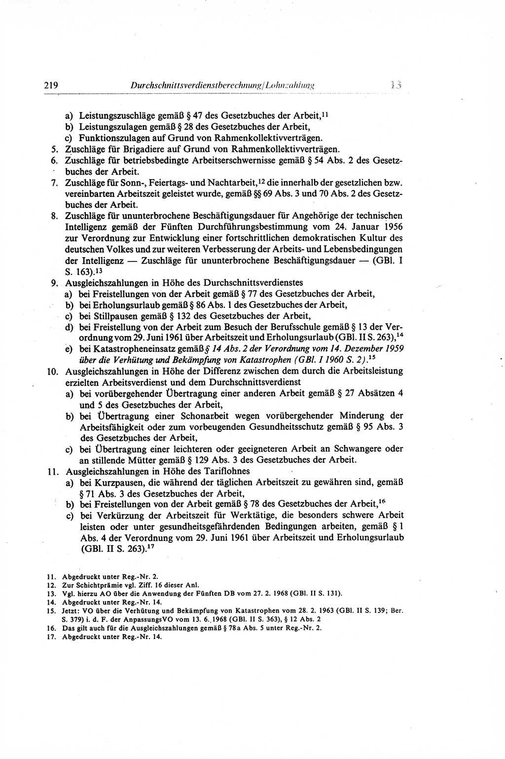 Gesetzbuch der Arbeit (GBA) und andere ausgewählte rechtliche Bestimmungen [Deutsche Demokratische Republik (DDR)] 1968, Seite 219 (GBA DDR 1968, S. 219)